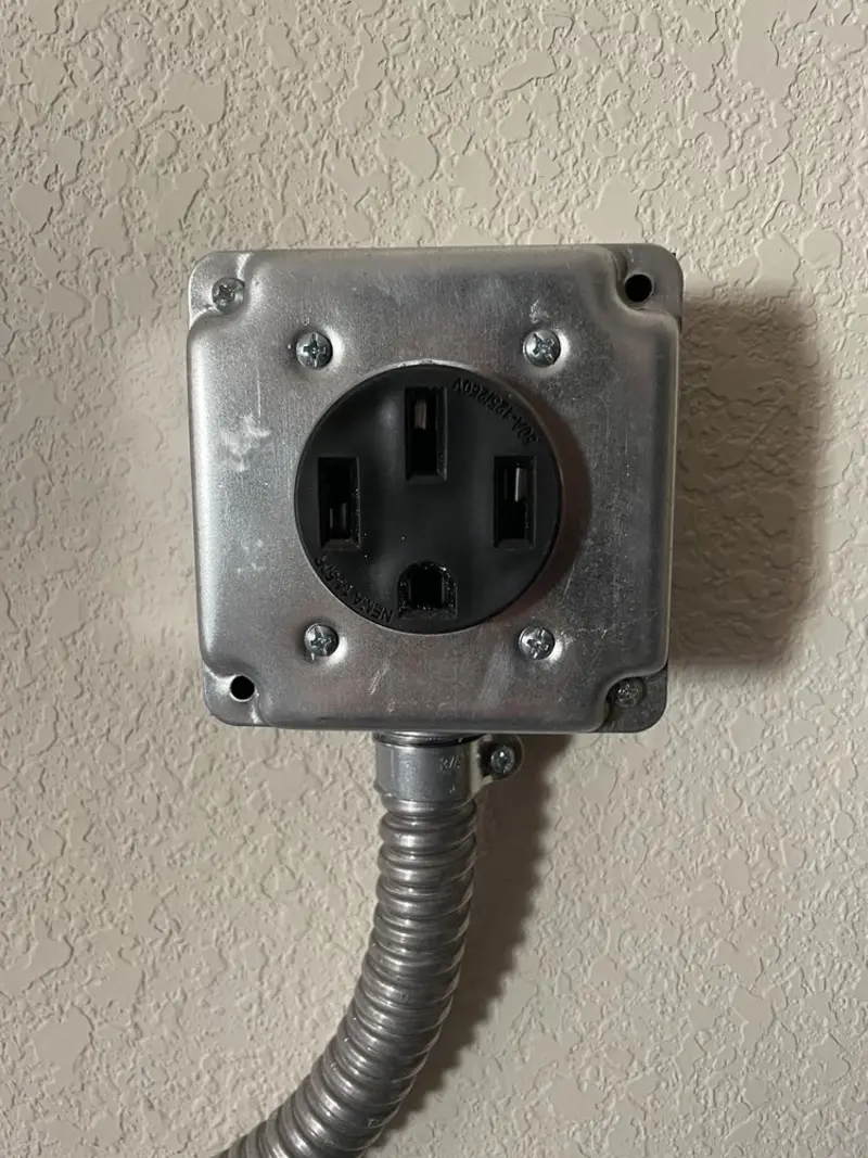 NEMA 14-50 outlet installed for Smart Home Electrical in Dubuque